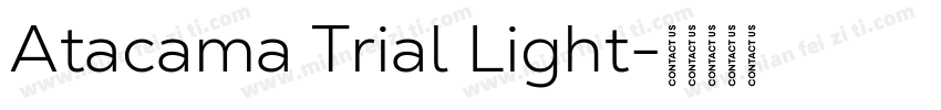 Atacama Trial Light字体转换